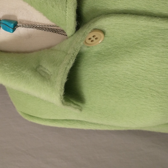 Alpaca Blend Jacket Soft Wool Light Lime Green by Eccoci Quality Classic size 16 - Picture 2 of 10